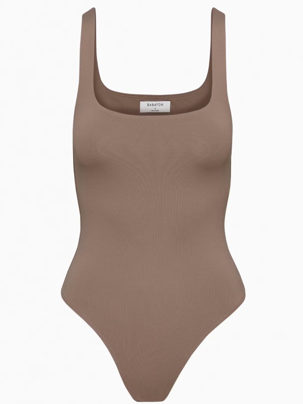 Aritzia Babaton Contour Tank Bodysuit Deep Taupe Medium NWT-Like